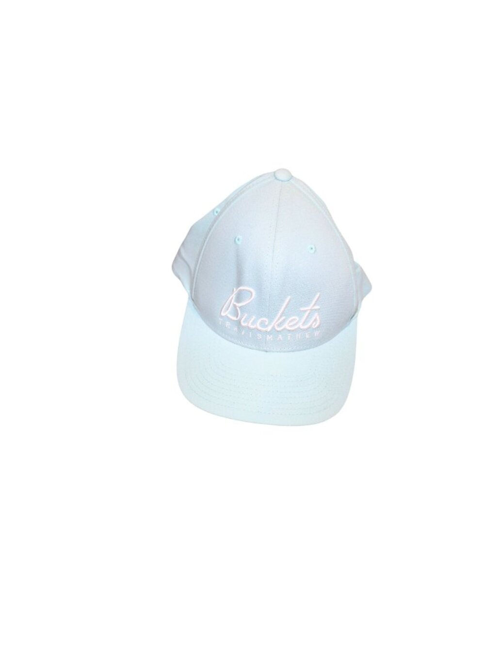 Travis Mathew Buckets 110 One Ten Flexfit Snapback Hat Light Blue NWOT